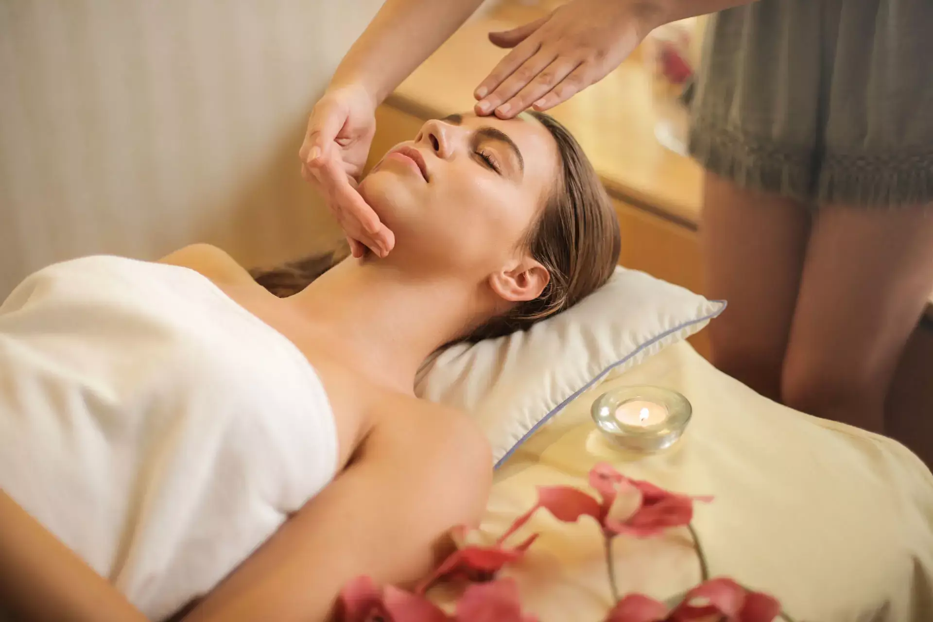 woman skin facial